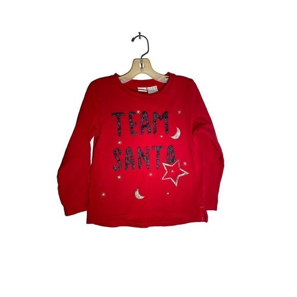 Bob’s girls team Santa red Christmas sweatshirt size 5/6 - Picture 2 of 4